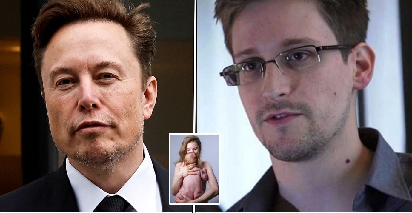 Edward Snowden Questions Elon Musk After Twitter Bans Wife's Pic With Baby